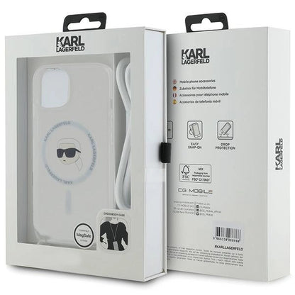 Karl Lagerfeld Crossbody IML Karl Head MagSafe case for iPhone 15 / 14 / 13 - transparent_6