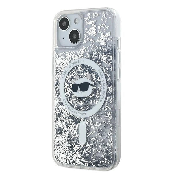 Karl Lagerfeld Liquid Glitter Choupette Head MagSafe case for iPhone 15 / 14 / 13 - transparent_1
