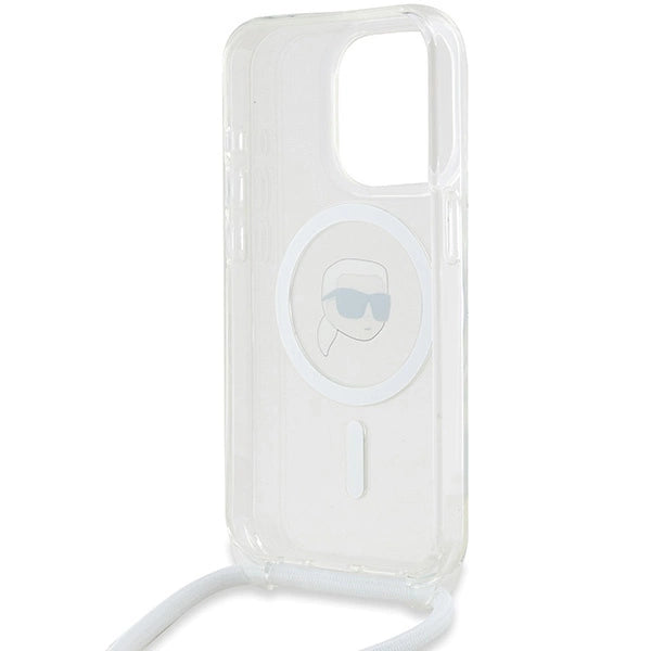 Karl Lagerfeld Crossbody IML Karl Head MagSafe case for iPhone 15 Pro Max - transparent_5