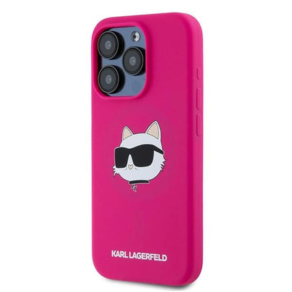 Karl Lagerfeld Silicone Choupette Head MagSafe case for iPhone 15 Pro Max - pink_1