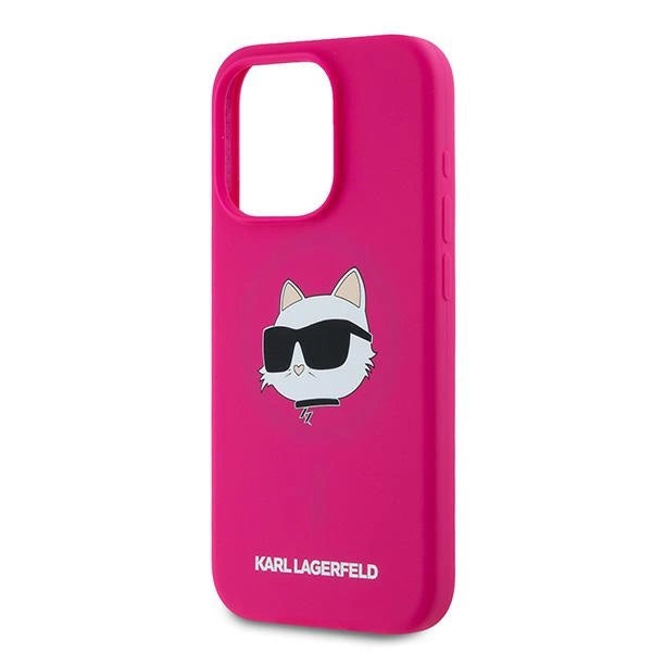 Karl Lagerfeld Silicone Choupette Head MagSafe case for iPhone 15 Pro Max - pink_5