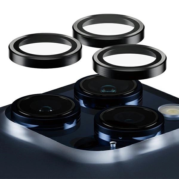 PanzerGlass Hoops Camera Protection for iPhone 15 Pro / 15 Pro Max - with Black Frame_0