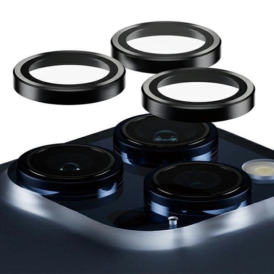 PanzerGlass Hoops Camera Protection for iPhone 15 Pro / 15 Pro Max - with Black Frame_0
