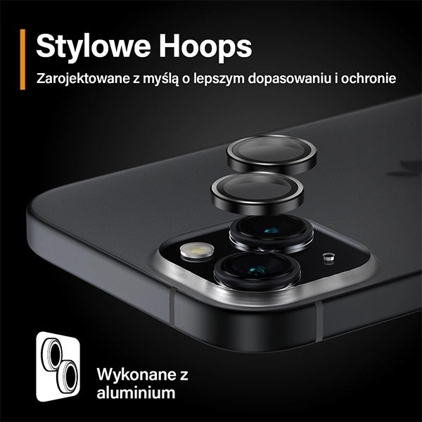 PanzerGlass Hoops Camera Protection for iPhone 15/15 Plus - with Black Frame_4