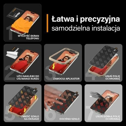 PanzerGlass Ultra-Wide Fit tempered glass with positioner for iPhone 15 Pro_13