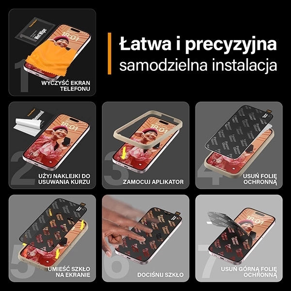 PanzerGlass Ultra-Wide Fit Privacy Tempered Glass with Positioner for iPhone 15 Pro Max_12