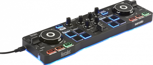 Hercules Starlight Mesa de mezclas con opciÃ³n de realizar scratch conectando un CDJ 2 canales Negro_0