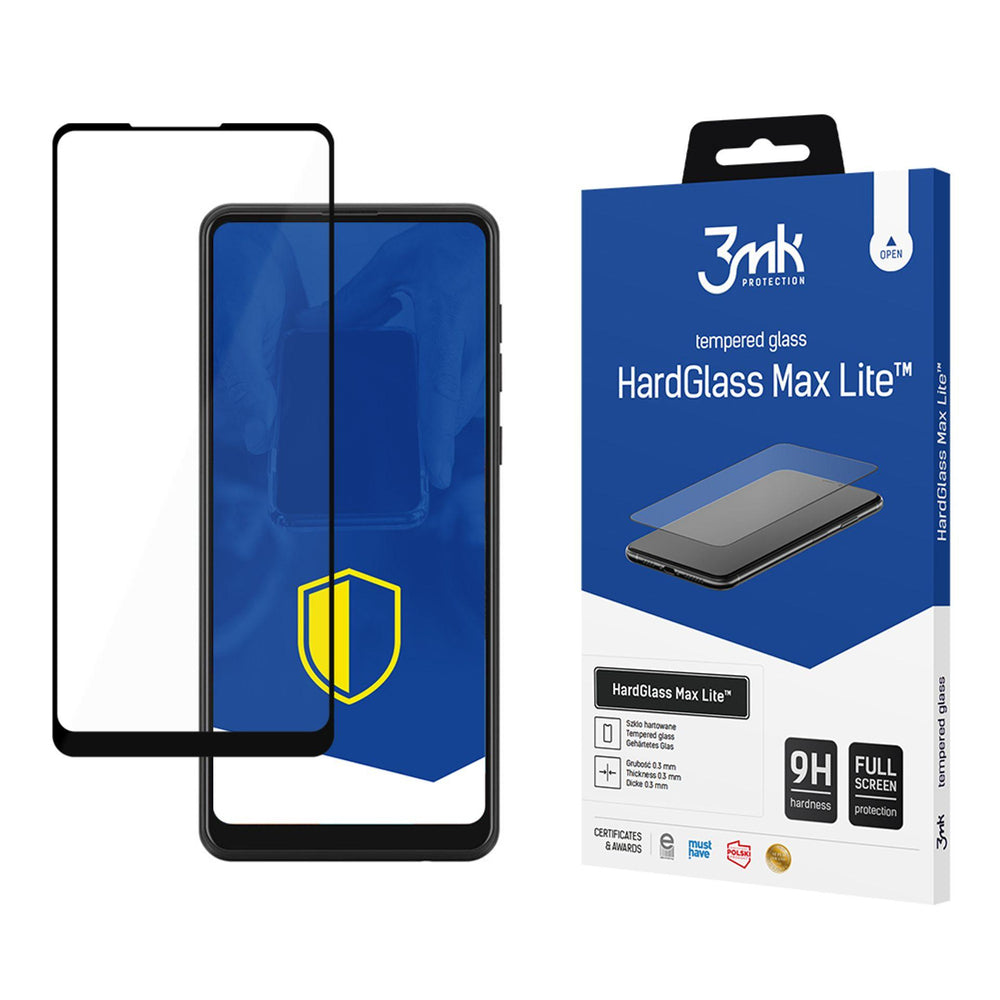 3mk HardGlass Max Lite Black Tempered Glass for Samsung Galaxy A21_0