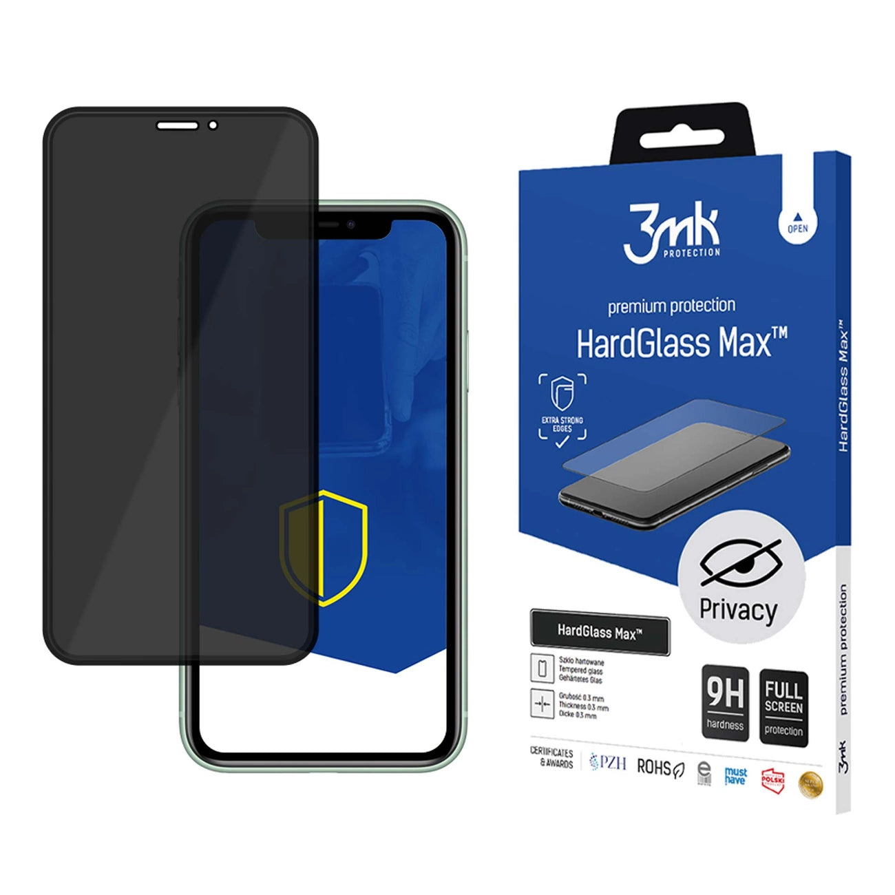 9H 3mk HardGlass Max Privacy™ privacy glass for iPhone 11_0