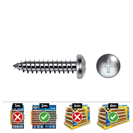 Caixa 250 unid. parafuso chapa cabeÃ§a de queijo philips din/ref 7981 4,2x32mm zincado celo_0