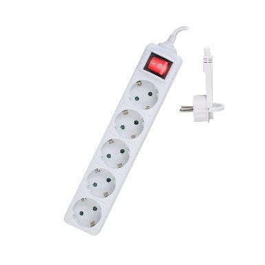 Ewent EW3955 base múltiple 1,5 m 5 salidas AC Interior Blanco_1