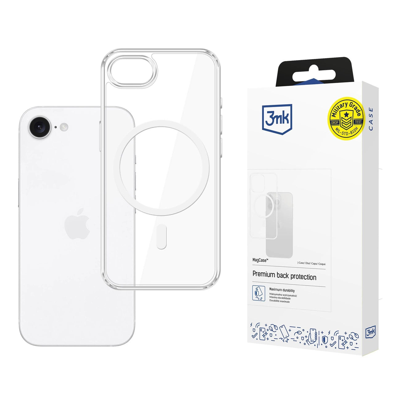 3mk MagCase Case for Apple iPhone 16e / SE4 - Transparent_0