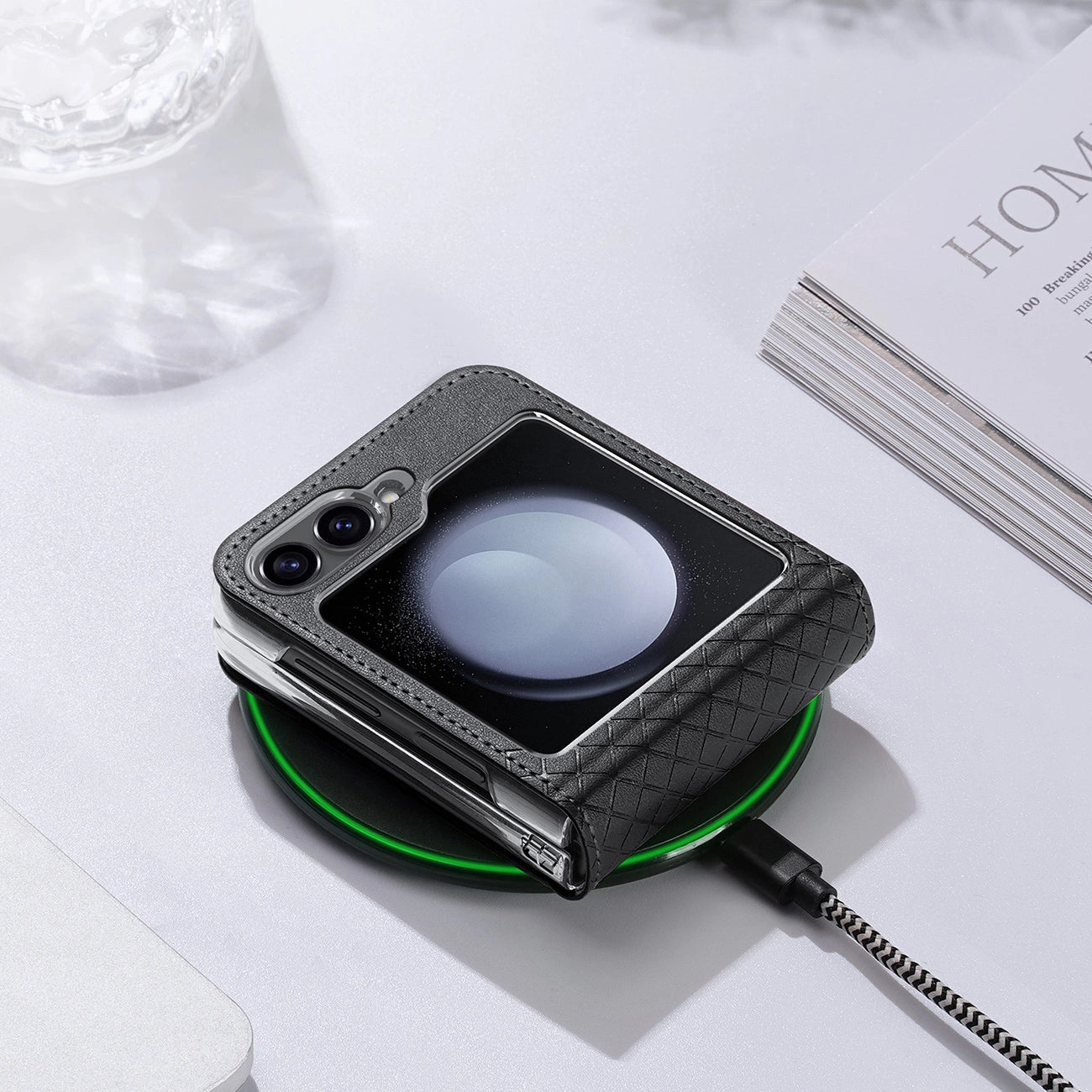 Dux Ducis Brill leather case for Samsung Galaxy Z Flip 6 - black_9