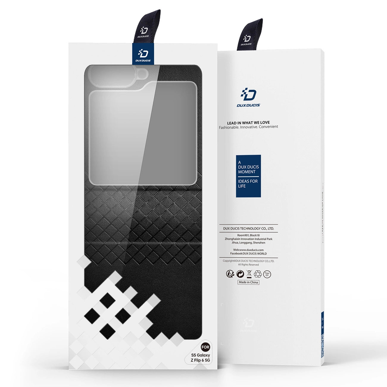 Dux Ducis Brill leather case for Samsung Galaxy Z Flip 6 - black_2