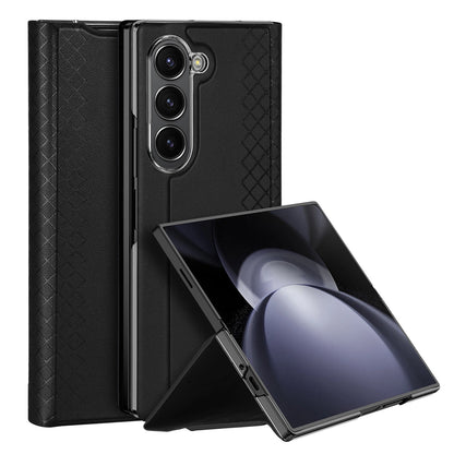 Dux Ducis Brill leather case for Samsung Galaxy Z Fold 6 with flap and card slot - black_1
