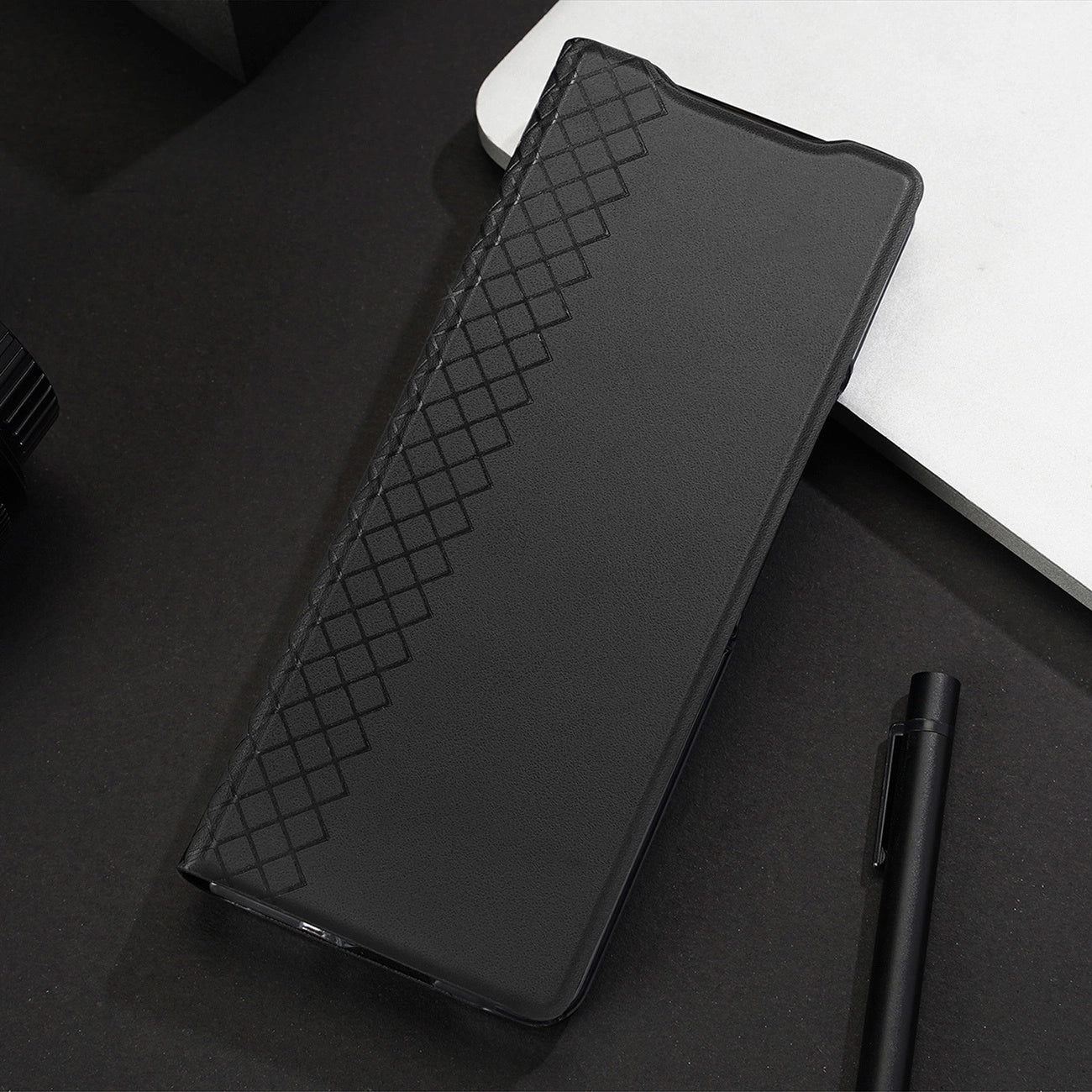 Dux Ducis Brill leather case for Samsung Galaxy Z Fold 6 with flap and card slot - black_11
