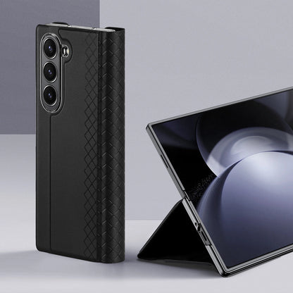 Dux Ducis Brill leather case for Samsung Galaxy Z Fold 6 with flap and card slot - black_3