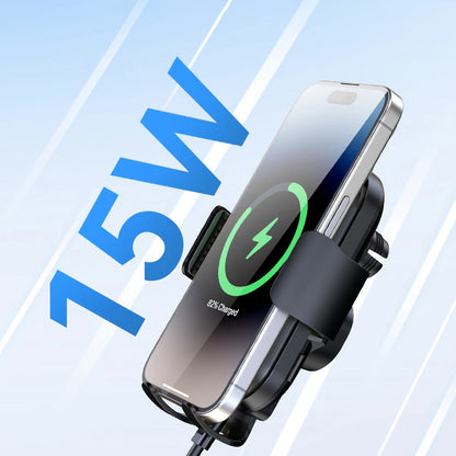 Wozinsky WUMID Car Dashboard Phone Holder with 15W Inductive Charger - Black - OUTLET_9