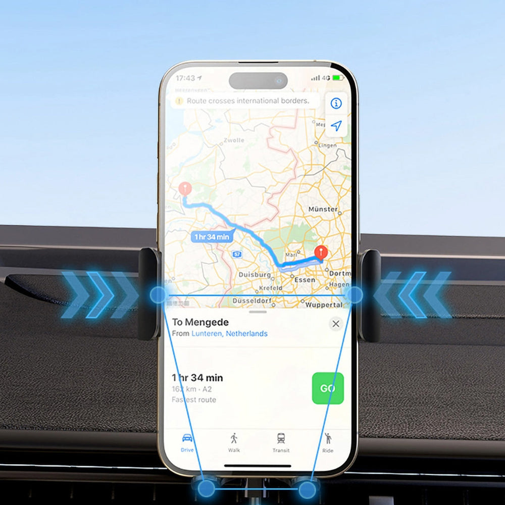 Wozinsky WUMID Car Dashboard Phone Holder with 15W Inductive Charger - Black - OUTLET_10