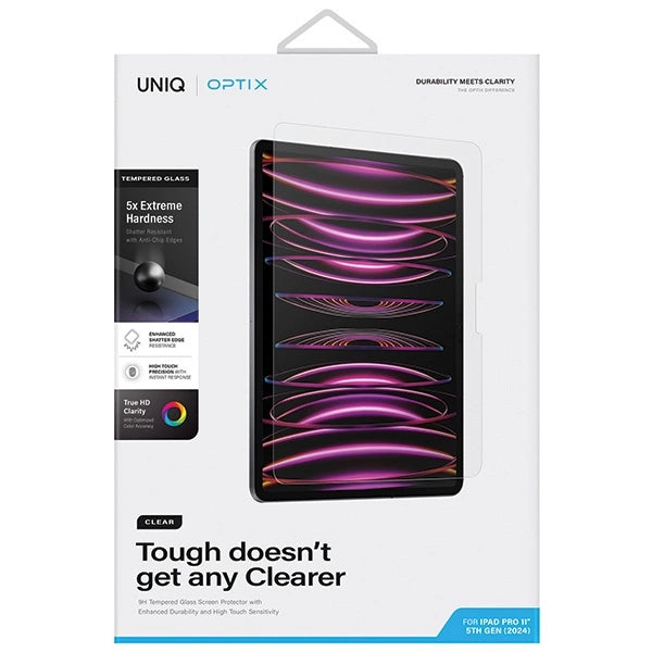 Uniq Optix Clear tempered glass with applicator for iPad Pro 11" 2024_5