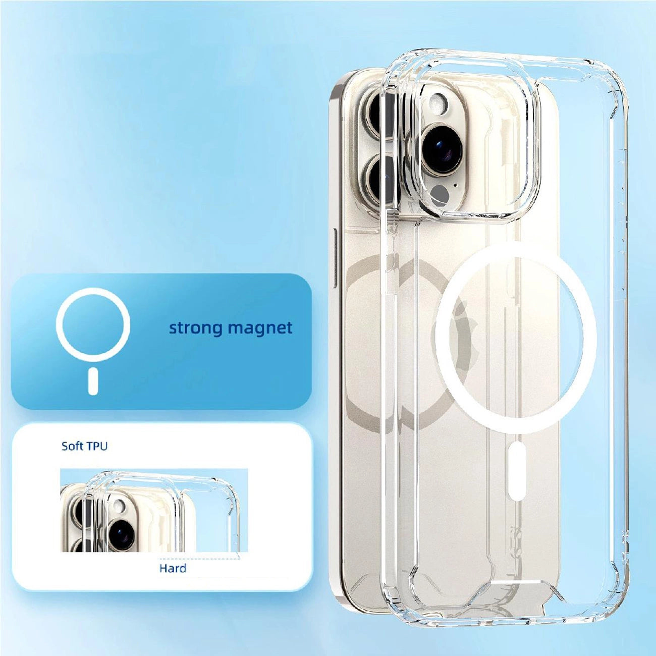 Clear Corner Case MagSafe for iPhone 16 - Clear_6