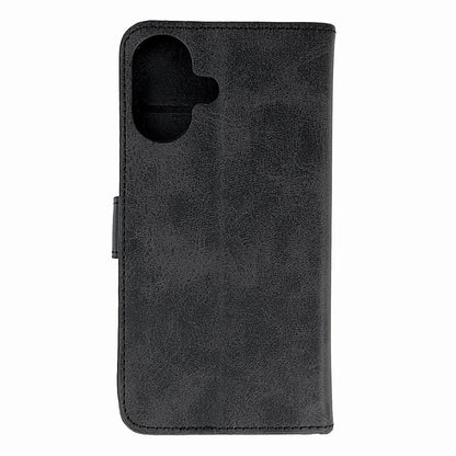 Leather Book Case for iPhone 16 - black_0