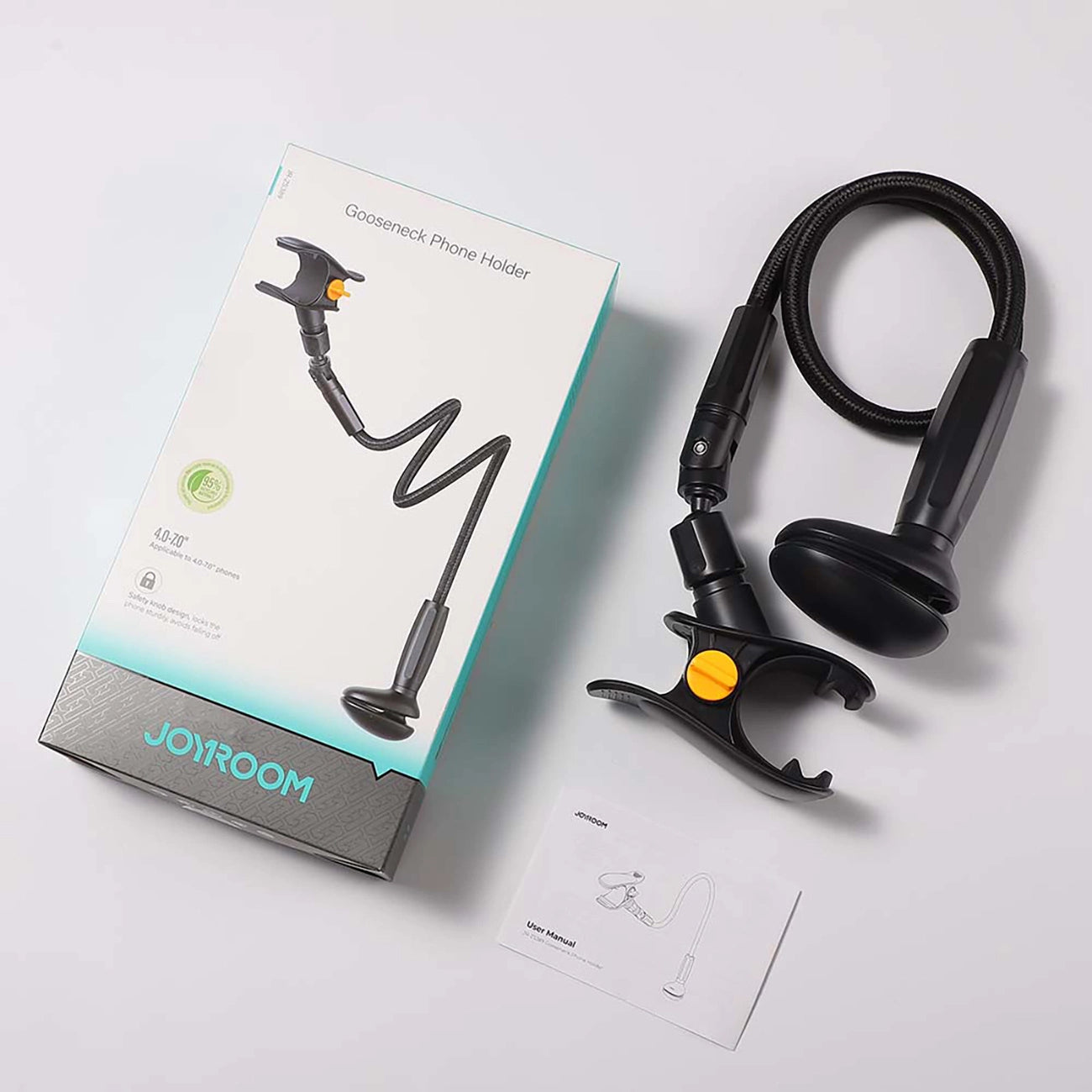 Joyroom JR-ZS389 holder with flexible arm for a desk phone - black_8