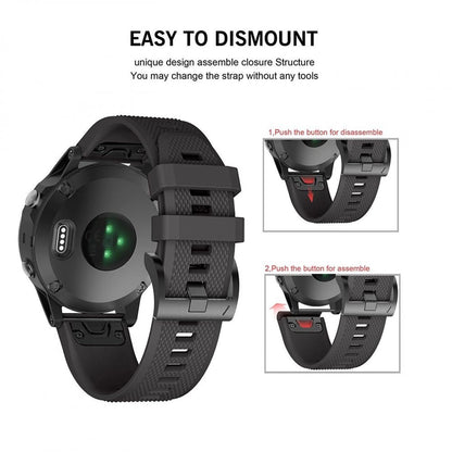 Tech-Protect Smooth Strap for Garmin Fenix 3 / 5X / 3HR / 5X Plus / 6X / 6X Pro / 7X - Black_2