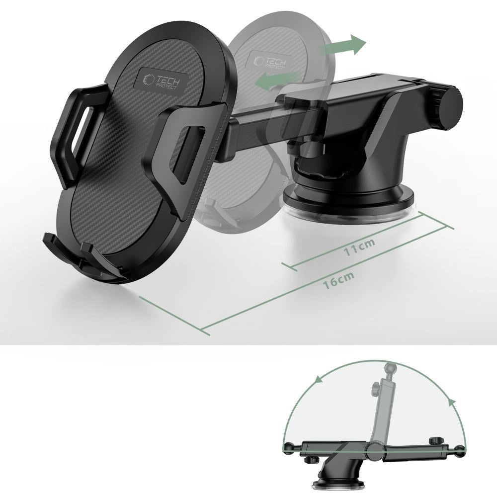 Tech-Protect V1 Car Phone Holder for Windshield/Cockpit - Black_5