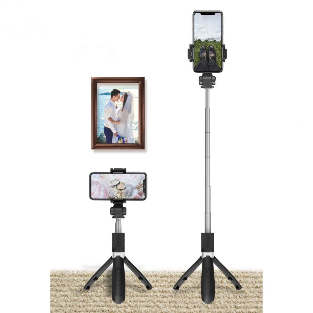 Tech-Protect L01S Bluetooth Selfie Stick with Tripod up to 70cm - Black_5