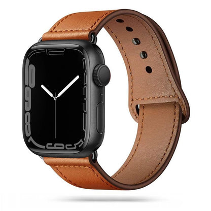 Tech-Protect LeatherFit Strap for Apple Watch 4 / 5 / 6 / 7 / 8 / 9 / SE / Ultra 1 / 2 (42/44/45/49 mm) - Brown_0