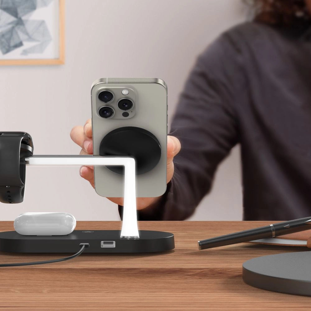 Tech-Protect A12 3in1 MagSafe Inductive Charger for Smartphone/Headphones/Smartwatch - Black_5