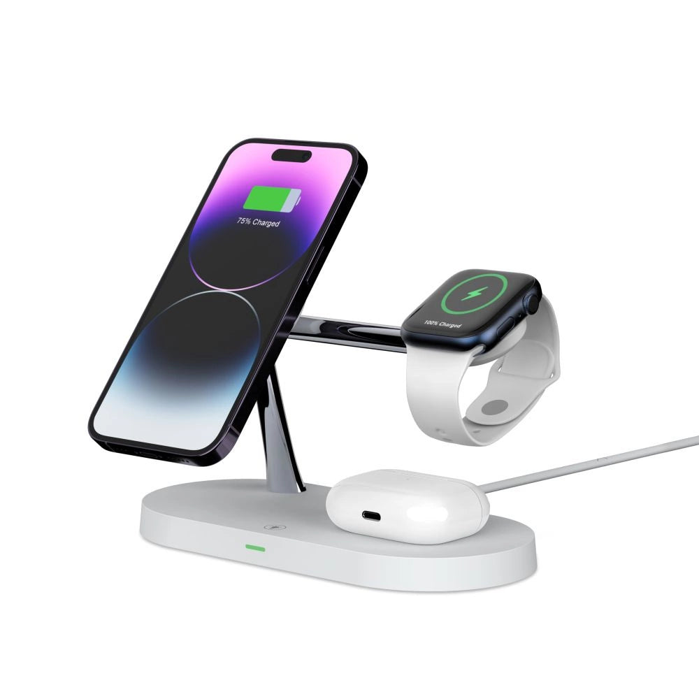Tech-Protect A12 3in1 MagSafe Inductive Charger for Smartphone/Headphones/Smartwatch - White_1