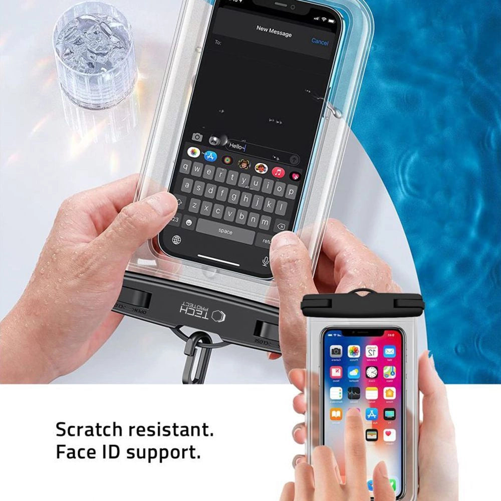 Tech-Protect UWC7 waterproof case universal for smartphones up to 6.9" - black_1