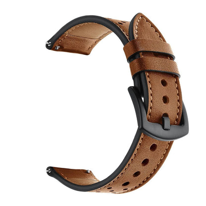 Tech-Protect Leather Strap for Samsung Galaxy Watch 4 / 5 / 5 Pro / 6 / 7 / FE - Brown_1