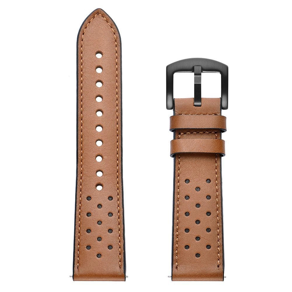 Tech-Protect Leather Strap for Samsung Galaxy Watch 4 / 5 / 5 Pro / 6 / 7 / FE - Brown_3