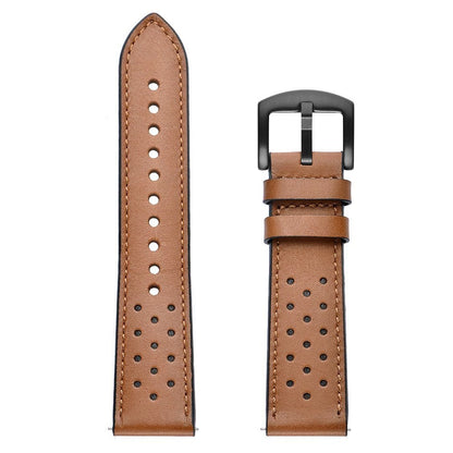 Tech-Protect Leather Strap for Samsung Galaxy Watch 4 / 5 / 5 Pro / 6 / 7 / FE - Brown_3