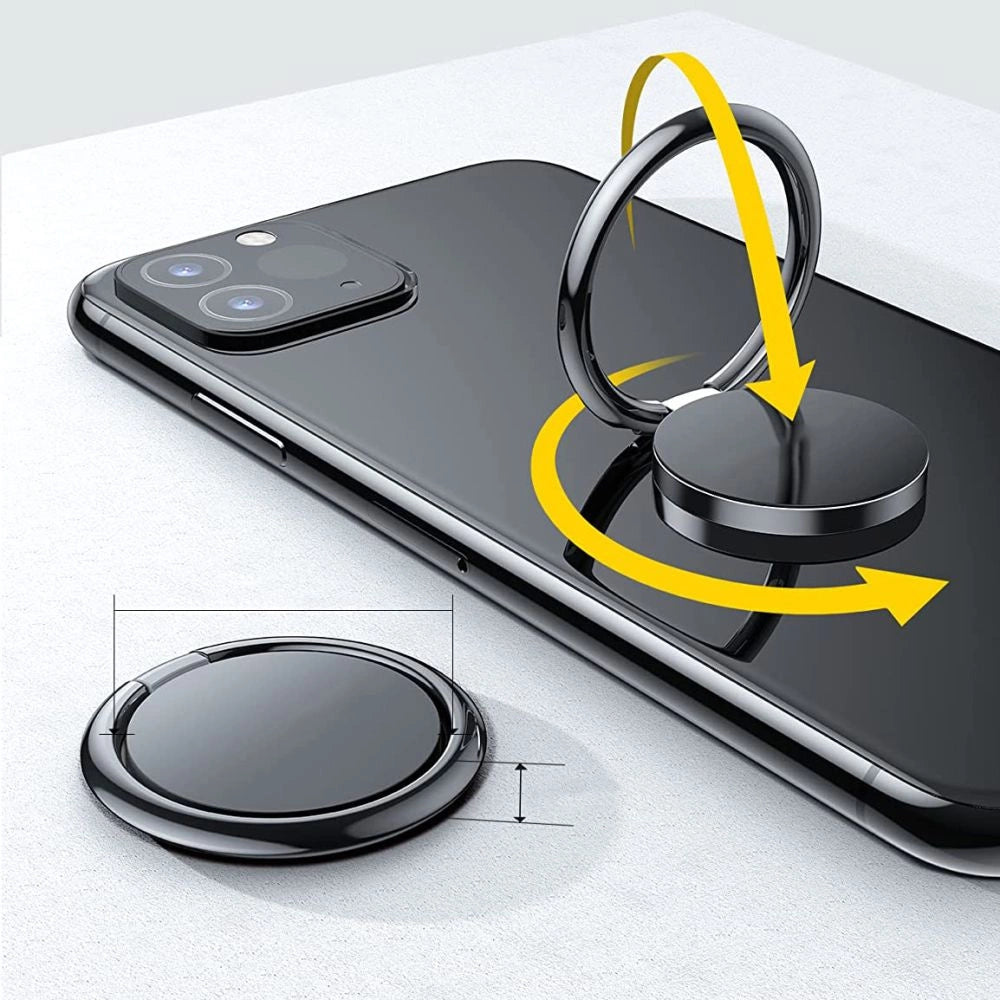 Tech-Protect Magnetic Phone Ring Holder / Ring with Stand Function - Black_4