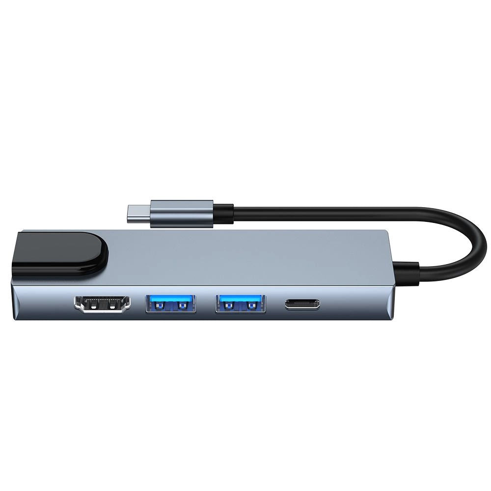 HUB Tech-Protect V3 5in1 USB-C - USB-A 3.0 / USB-A 2.0 / USB-C / HDMI / RJ45 - gray_6