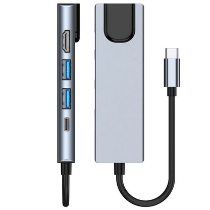 HUB Tech-Protect V3 5in1 USB-C - USB-A 3.0 / USB-A 2.0 / USB-C / HDMI / RJ45 - gray_8