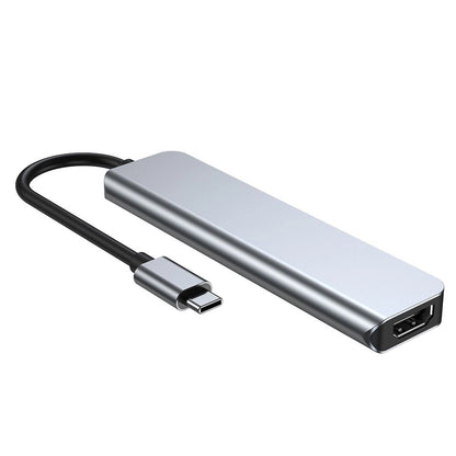 HUB Tech-Protect V4 6in1 USB-C - USB-A 3.0 / USB-A 2.0 / USB-C / HDMI / micro SD / TF / SD card reader - gray_2