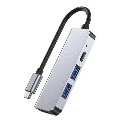 HUB Tech-Protect V2 4in1 USB-C - USB-A 3.0 / USB-A 2.0 / USB-C / HDMI - gray_1
