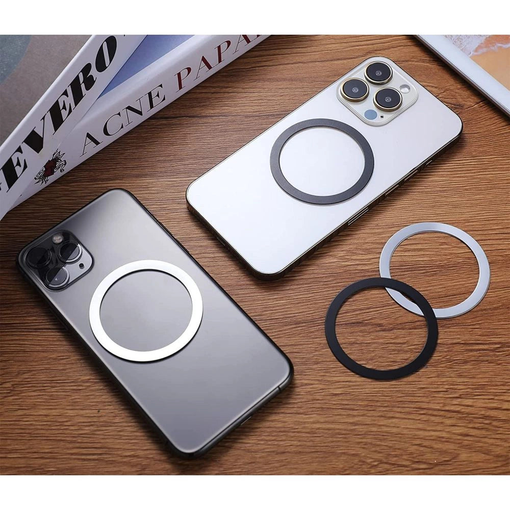 Tech-Protect MagMat MagSafe magnetic ring universal - black / silver (2 pcs.)_4