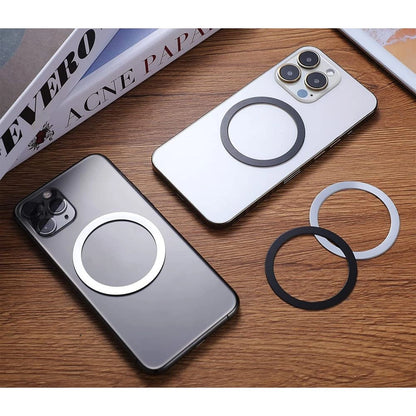 Tech-Protect MagMat MagSafe magnetic ring universal - black / silver (2 pcs.)_4