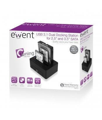 Ewent EW7014 base de conexiÃ³n para disco duro Negro_5