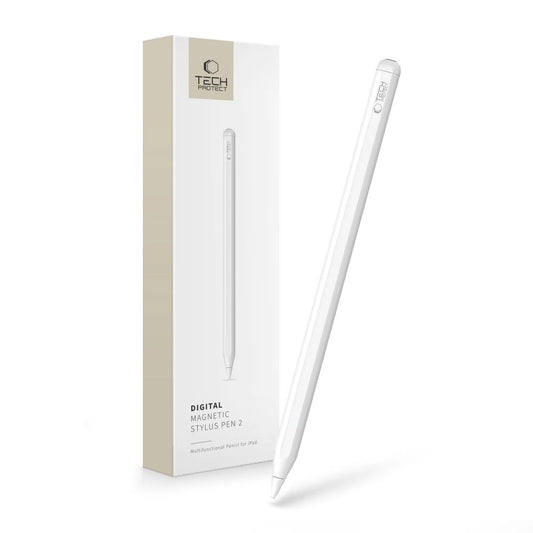 Tech-Protect Digital Magnetic Stylus Pen 2 Magnetic for iPad Tablet - White_0