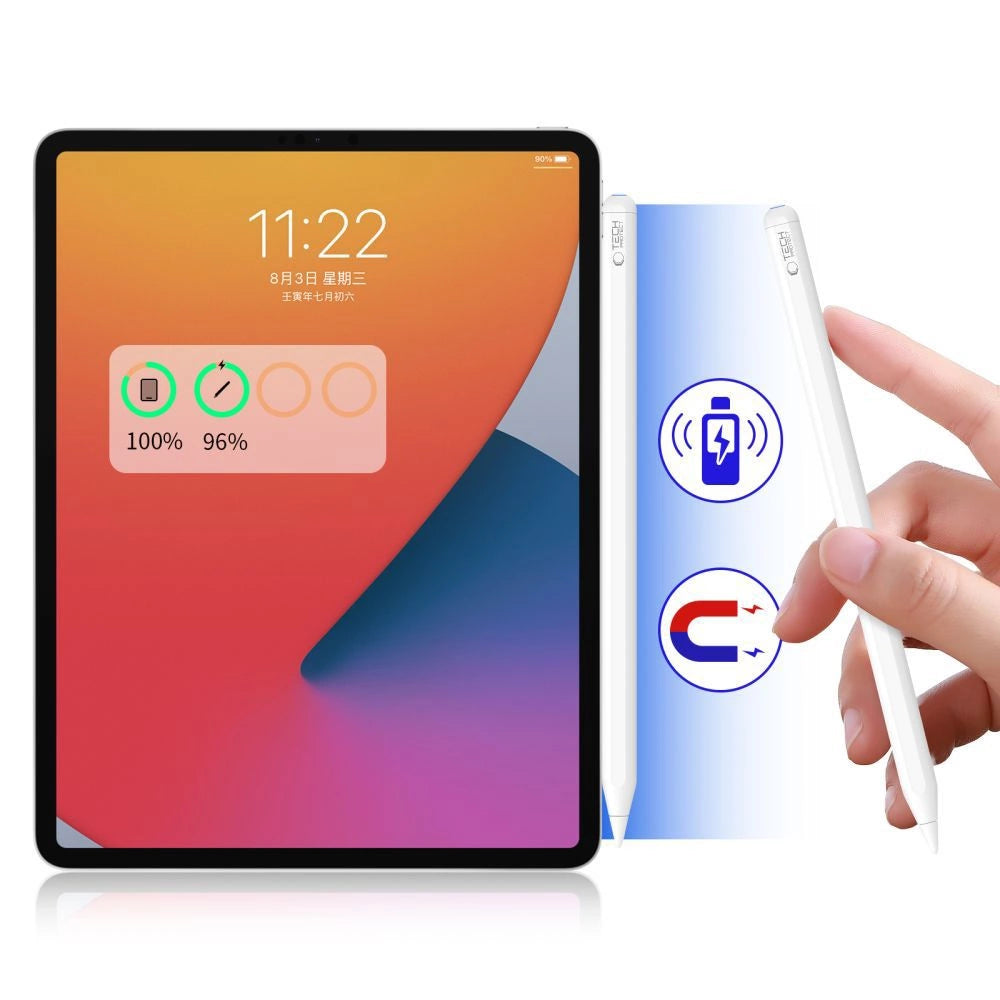 Tech-Protect Digital Magnetic Stylus Pen 2 Magnetic for iPad Tablet - White_5