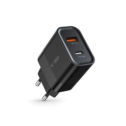 Tech-Protect C30W Charger USB-C PD 30W / USB-A QC 3.0 - Black_1