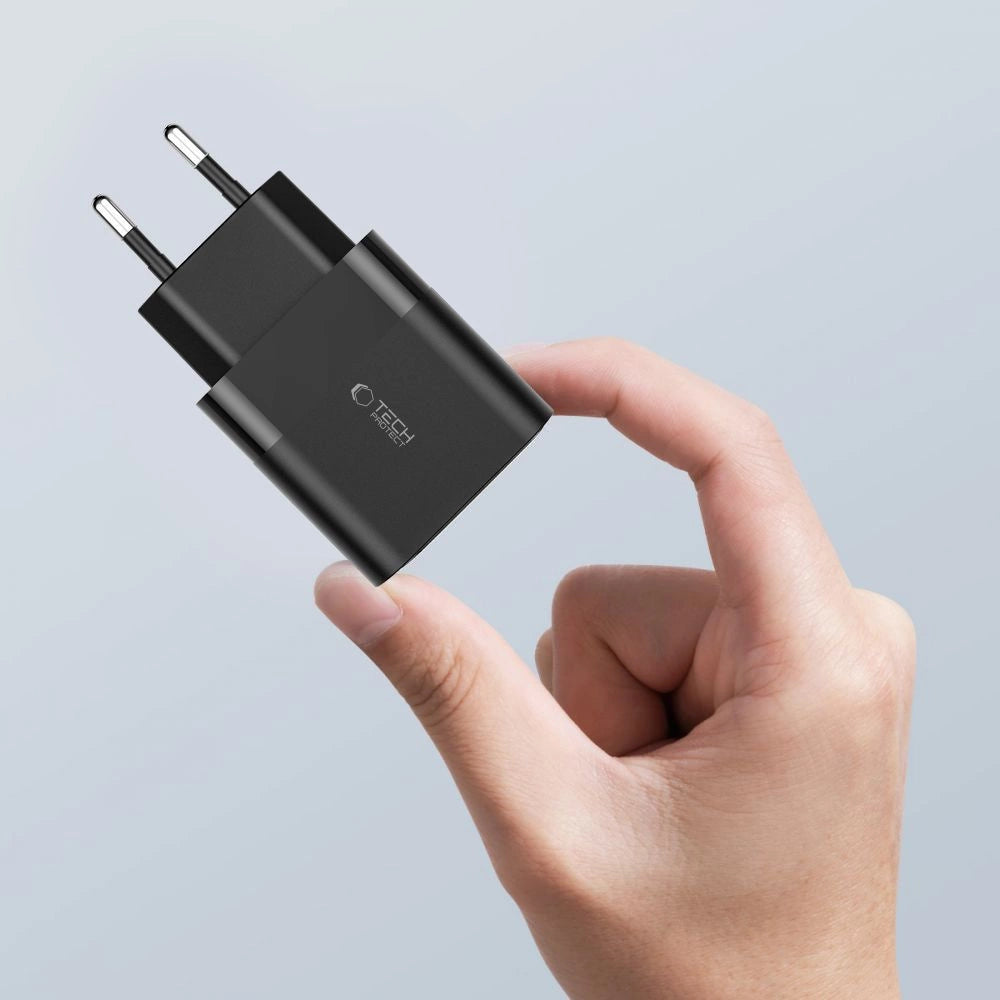 Tech-Protect C30W Charger USB-C PD 30W / USB-A QC 3.0 - Black_6