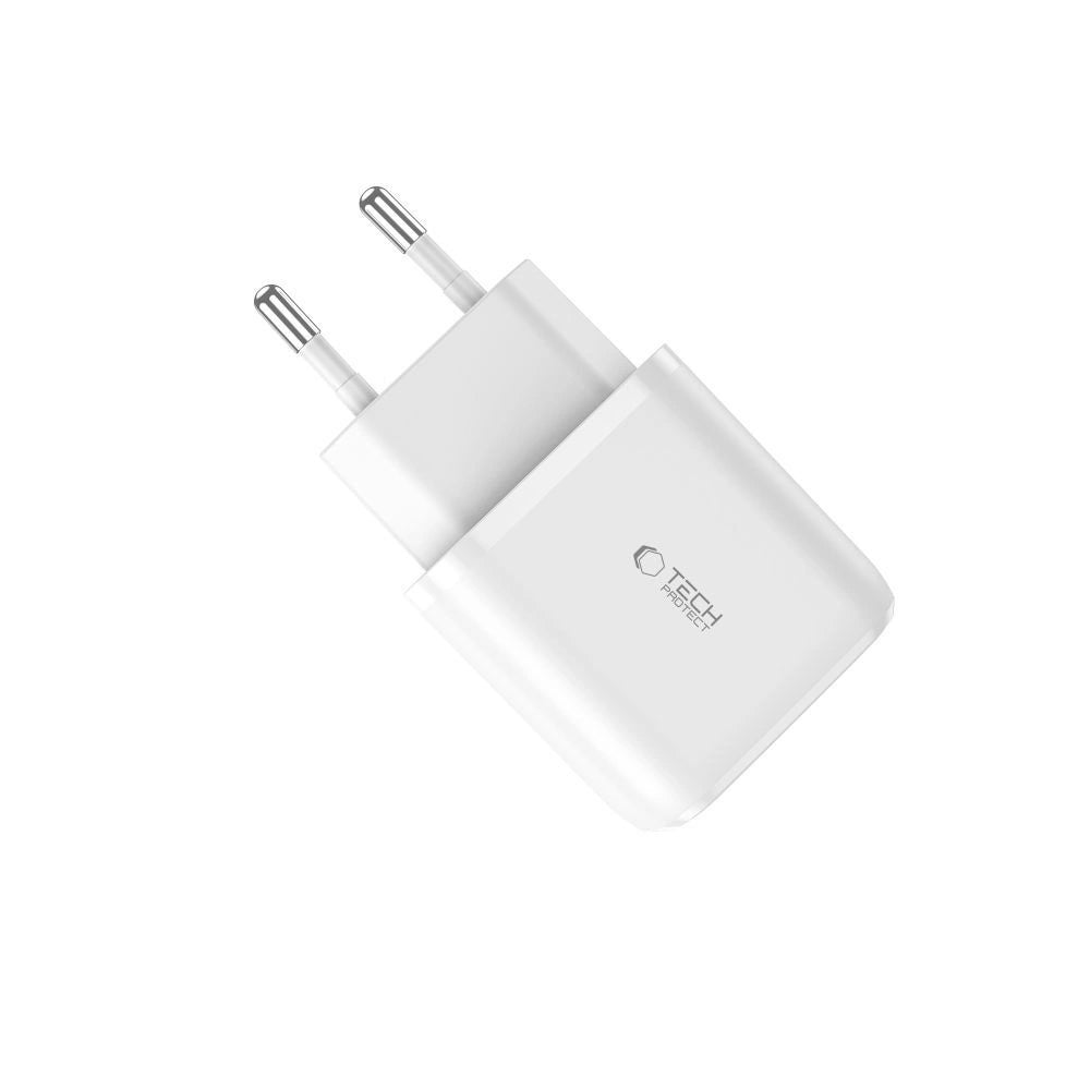 Tech-Protect C20W charger USB-C PD 20W / USB-A QC 3.0 - white_3